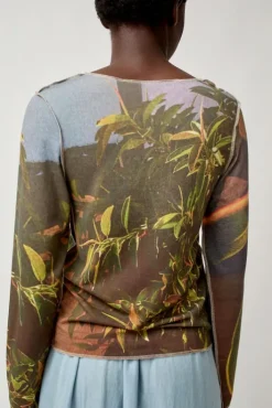 Clearance Long Sleeve Top in Tropical Tops|Clothing
