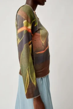 Clearance Long Sleeve Top in Tropical Tops|Clothing