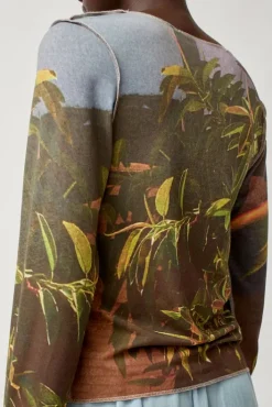 Clearance Long Sleeve Top in Tropical Tops|Clothing