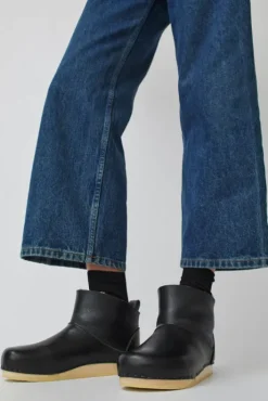 Clearance Low Shearling Clog Boot on Flat Bendable Base in Jet Holiday Gift Guide|Collections