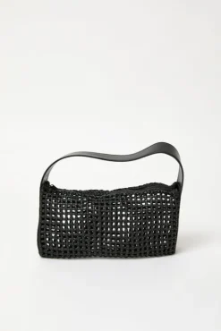 Outlet Macrame Mesh Bag in Black Bags|Accessories