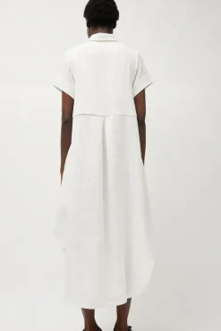 Discount Mandu Short Sleeve Dress in White Dresses|Clothing