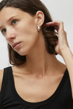 Outlet Medium Volume Waterdrop One Touch Earrings in Silver Holiday Gift Guide|Jewelry & Watches
