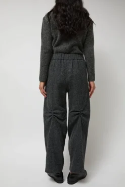 Hot Melange Wool Blend Curve Pants in Grey Shorts & Pants|Clothing