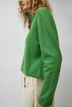 Outlet Merino Turtleneck Sweater in Herba Sweaters|Clothing
