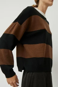 Fashion Merino Wool Sweater in Stripe Collections|Sweaters