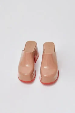 Online Mia Mule in Brown and Red Collections|Clogs And Shoes