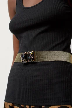New Micro Crystals Belt in Black Collections|Belts