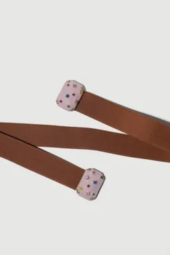 Hot Micro Crystals Belt in Lilac Collections|Belts