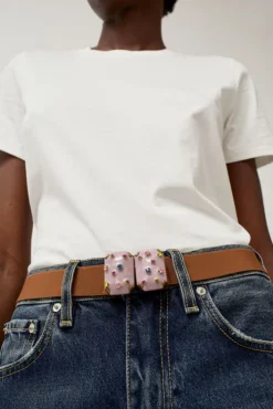 Hot Micro Crystals Belt in Lilac Collections|Belts