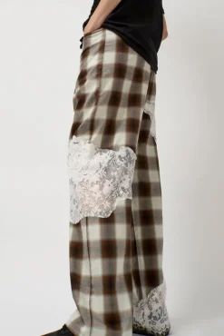 Fashion Mikaela Jean in Light Brown Plaid Denim|Shorts & Pants