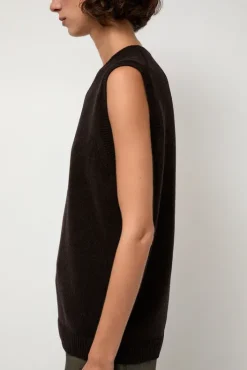 New Milano Vest in Ebony Sweaters|Clothing