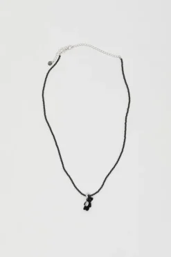 Sale Mini Flocked Bear Necklace in Black Holiday Gift Guide|Jewelry & Watches
