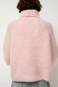 Online Mohair High Neck in Blush Collections|Sweaters