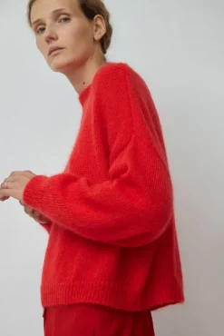 Online Mohair Sweater in Red Collections|Sweaters