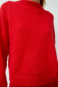 Online Mohair Sweater in Red Collections|Sweaters