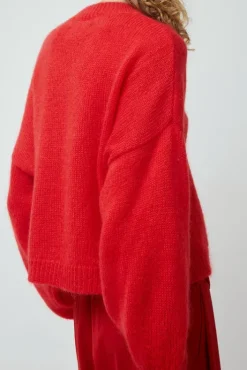 Online Mohair Sweater in Red Collections|Sweaters