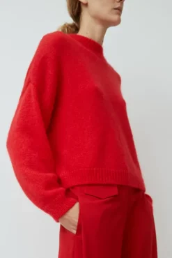 Online Mohair Sweater in Red Collections|Sweaters