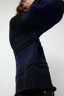 Online Nadia Sweater in Black and Blue Sweaters|Clothing