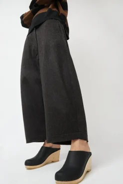 Outlet New School Clog on Wedge in Black Collections|Clog Sandals And Shoes