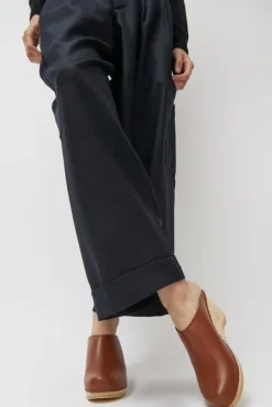 Clearance New School Clog on Wedge in British Tan Collections|Clog Sandals And Shoes