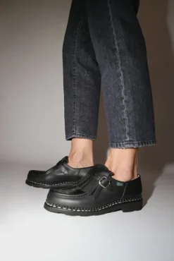 New Nyons Shoe in Lisse Noir Poils Noir Collections|Clogs And Shoes