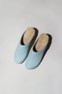 Online Old School Clog on High Heel in Light Blue Sale Clogs|Collections