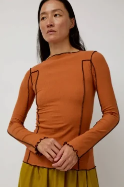 Hot Omato Long Sleeve in Dre Orange Collections|Tops