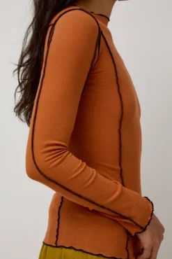 Hot Omato Long Sleeve in Dre Orange Collections|Tops