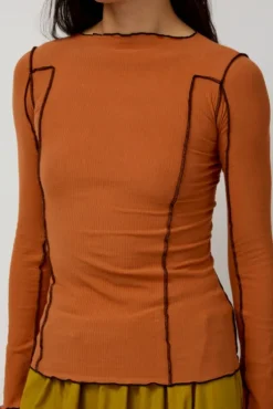 Hot Omato Long Sleeve in Dre Orange Collections|Tops