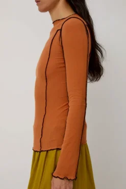 Hot Omato Long Sleeve in Dre Orange Collections|Tops