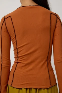 Hot Omato Long Sleeve in Dre Orange Collections|Tops