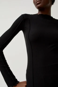 Hot Omato Long Sleeve Top in Black Collections|Tops