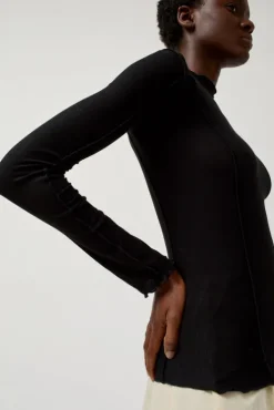 Hot Omato Long Sleeve Top in Black Collections|Tops