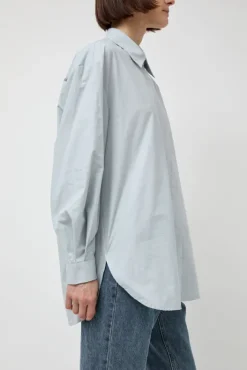 New Oversized Shirt in Blue Tops|Clothing