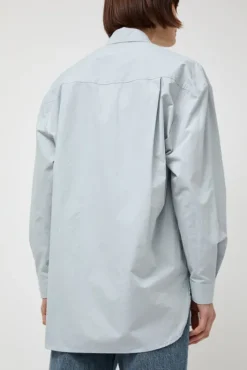 New Oversized Shirt in Blue Tops|Clothing