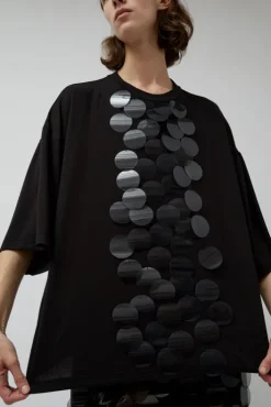 New Oversized T-Shirt with Sequins in Black Holiday Gift Guide|Collections