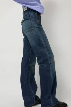 Online Palerma Biker Pants in Navy Denim|Shorts & Pants
