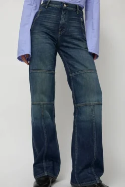 Online Palerma Biker Pants in Navy Denim|Shorts & Pants