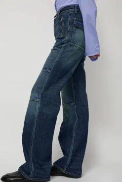 Online Palerma Biker Pants in Navy Denim|Shorts & Pants