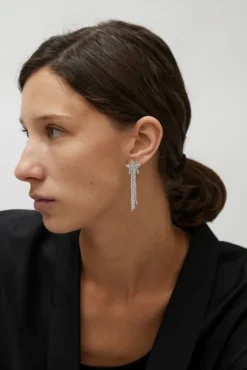 Clearance Pave Star Drop Earrings in White Holiday Gift Guide|Jewelry & Watches