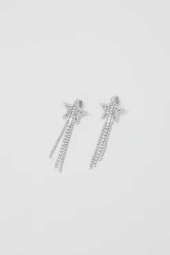 Clearance Pave Star Drop Earrings in White Holiday Gift Guide|Jewelry & Watches