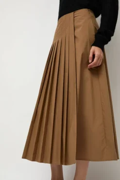 Outlet Pleated Wrap Skirt in Khaki Holiday Gift Guide|Collections