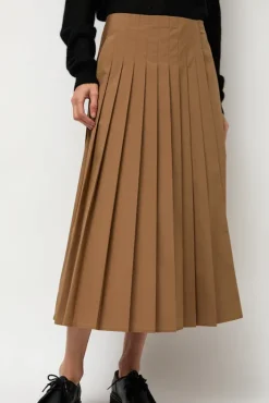 Outlet Pleated Wrap Skirt in Khaki Holiday Gift Guide|Collections