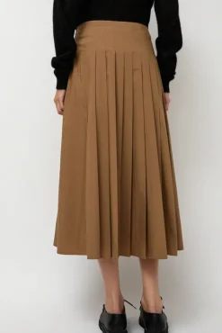 Outlet Pleated Wrap Skirt in Khaki Holiday Gift Guide|Collections