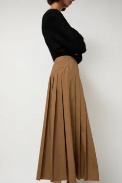 Outlet Pleated Wrap Skirt in Khaki Holiday Gift Guide|Collections