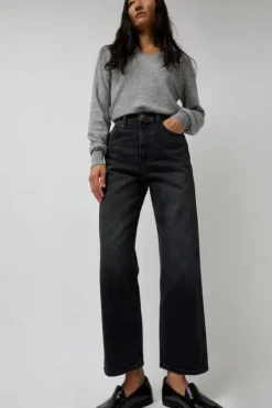 Hot Plein High Rise Straight Jean in Stil Black Collections|Denim