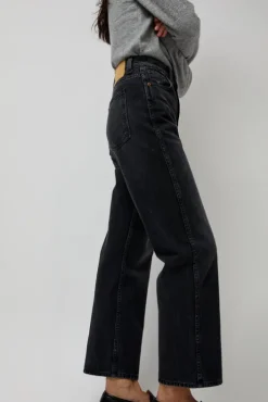 Hot Plein High Rise Straight Jean in Stil Black Collections|Denim
