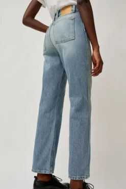 Clearance Plein High Straight Jean in Hudson Wash Collections|Denim