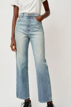 Clearance Plein High Straight Jean in Hudson Wash Collections|Denim